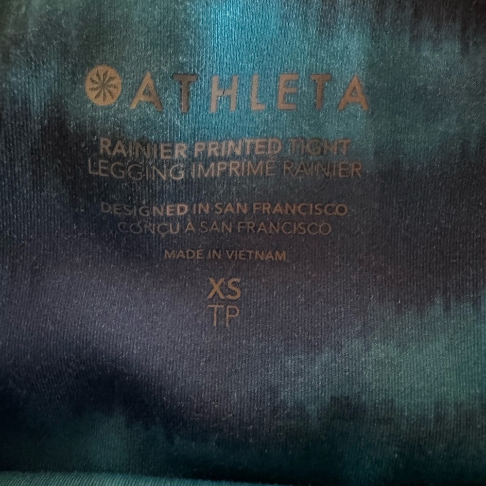 Athleta Rainier Tight Fleeced legging Run Marathon Outdoor Hike workout Active - Picture 6 of 6